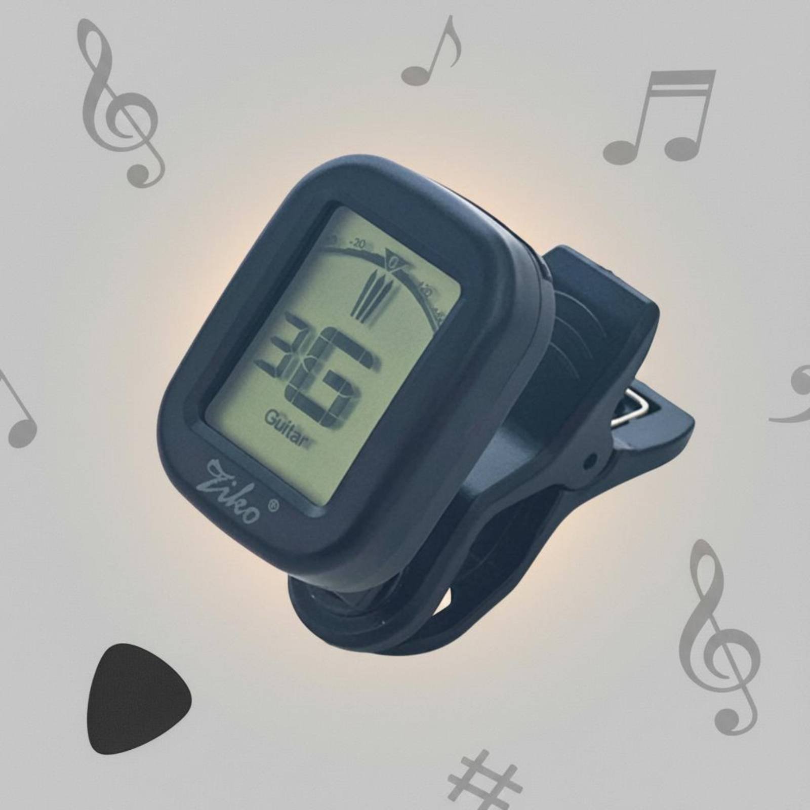Guitar Tuner Clip - Chromatic Snap-on Tuner Easy to Read