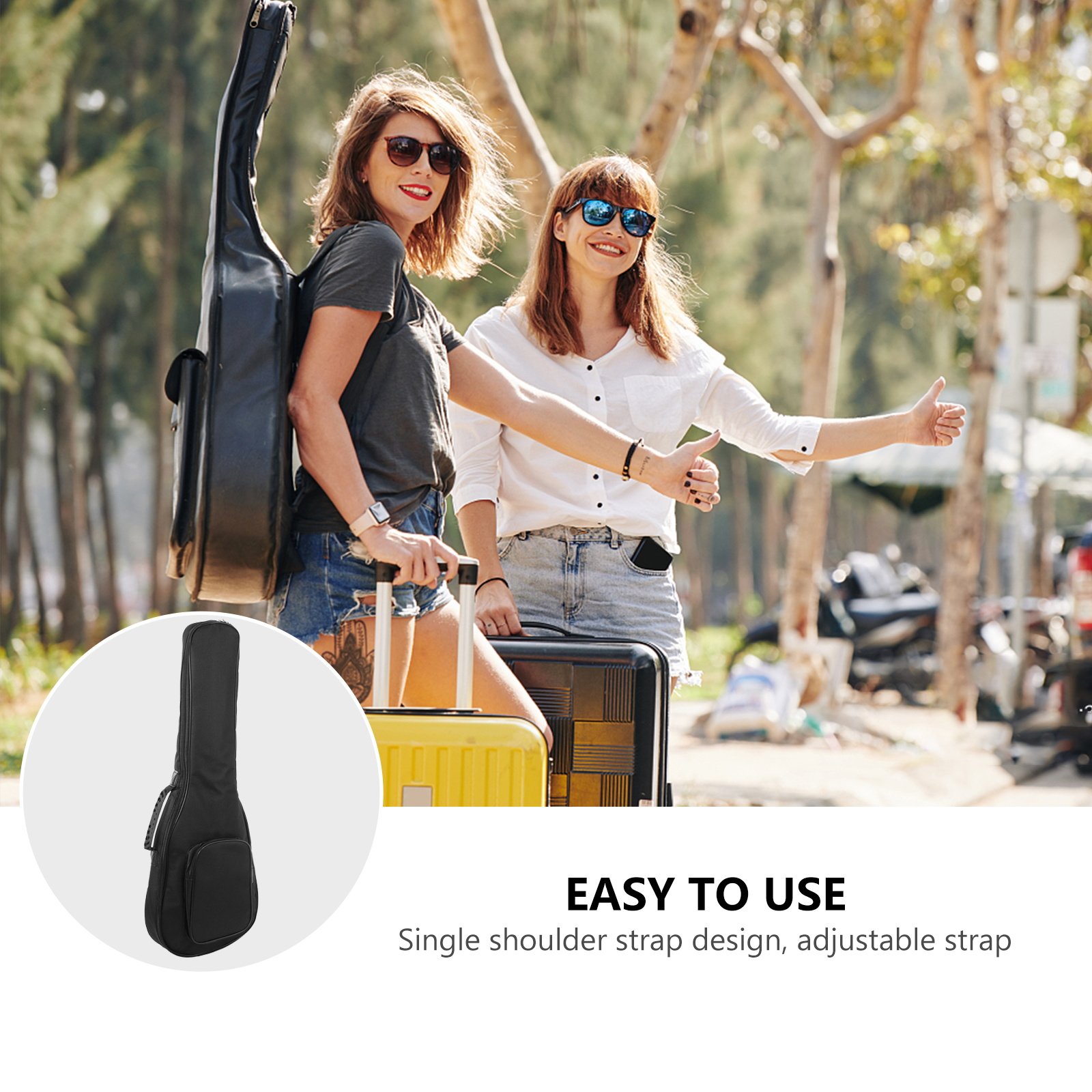1Pcs Ukulele Carry Bag Thicken - Guitar Strap Padded ulasan dan harga