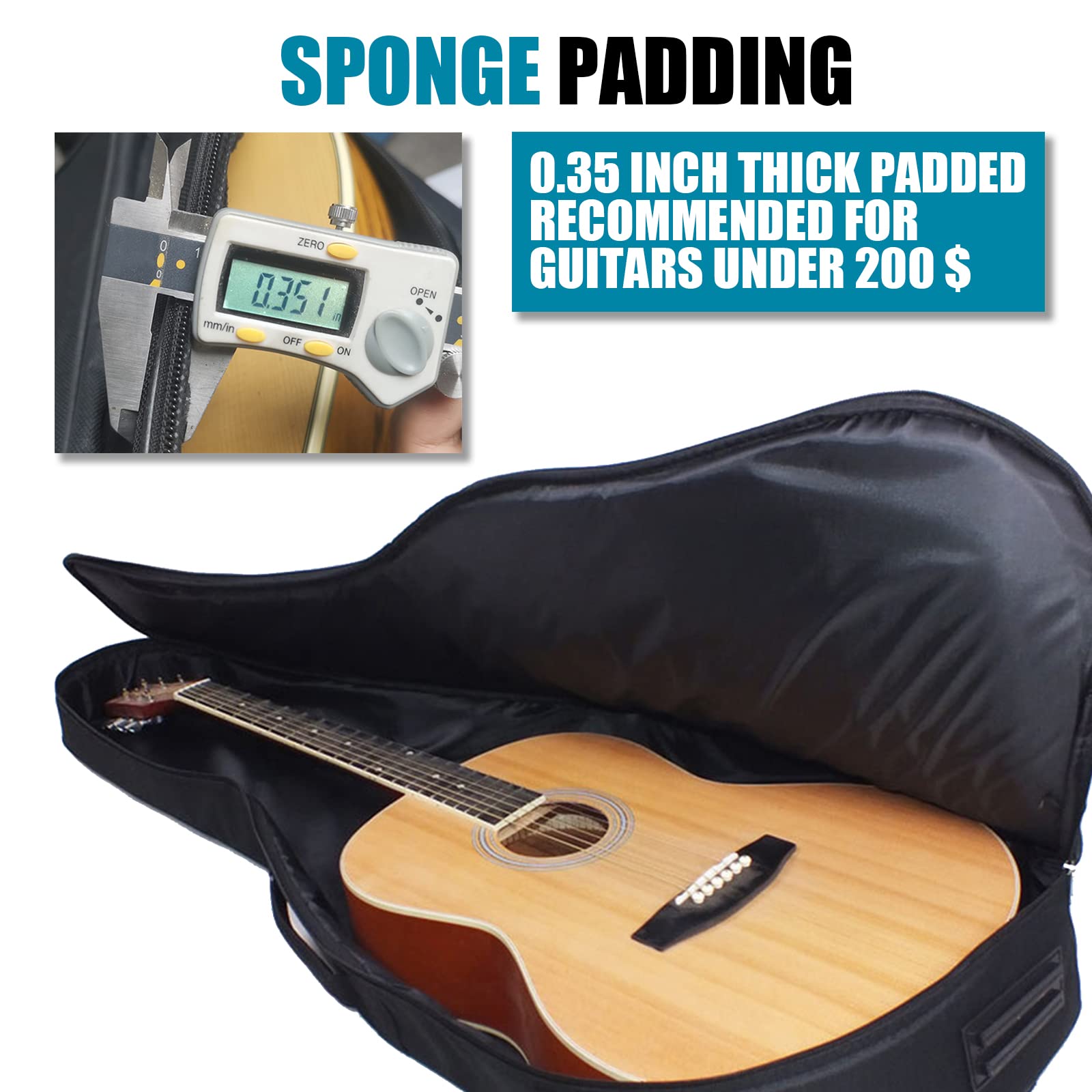 Acoustic Guitar Gig Bag 41 Inc - Guitar Strap Padded ulasan dan harga