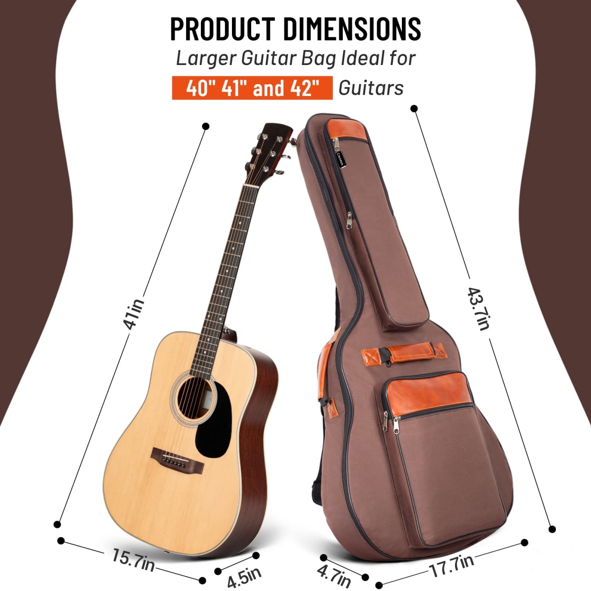 Miwayer-Acoustic Guitar Bag, 4 - Guitar Strap Padded ulasan dan harga