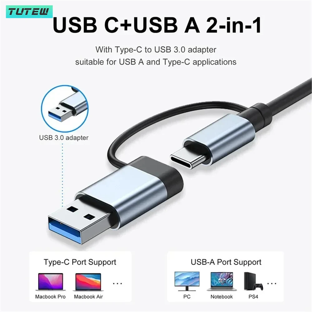 8 in 1 USB C Hub USB Splitter  - Audio Music Splitter ulasan dan harga