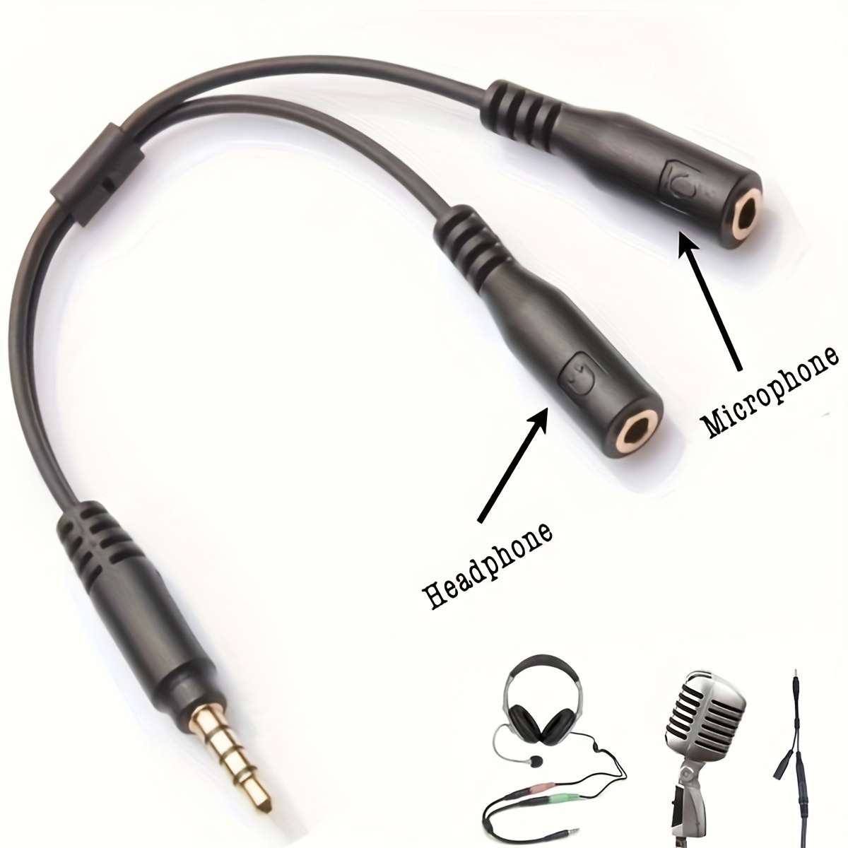 3.5mm Stereo Audio 1Male to 2  - Audio Music Splitter ulasan dan harga