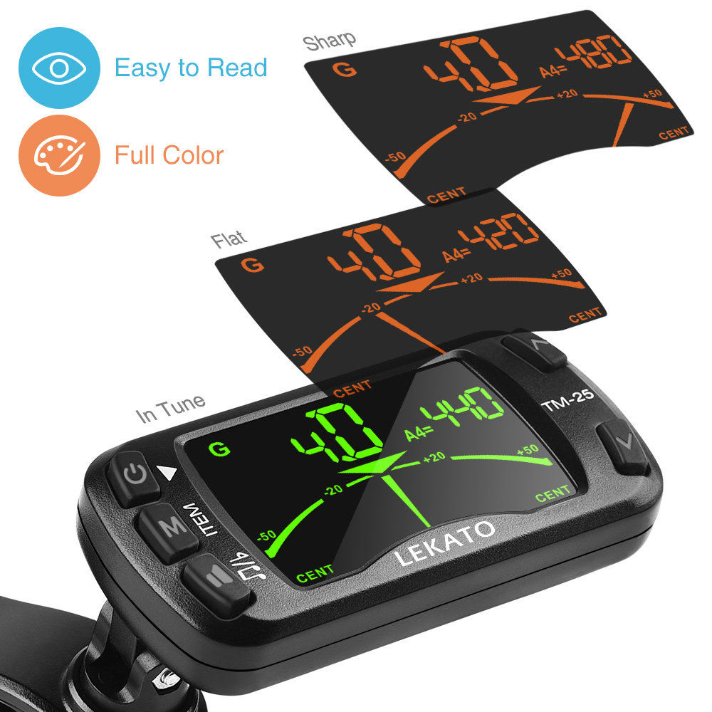 LEKATO Clip On Tuner Guitar Tu - Guitar Tuner Clip ulasan dan harga