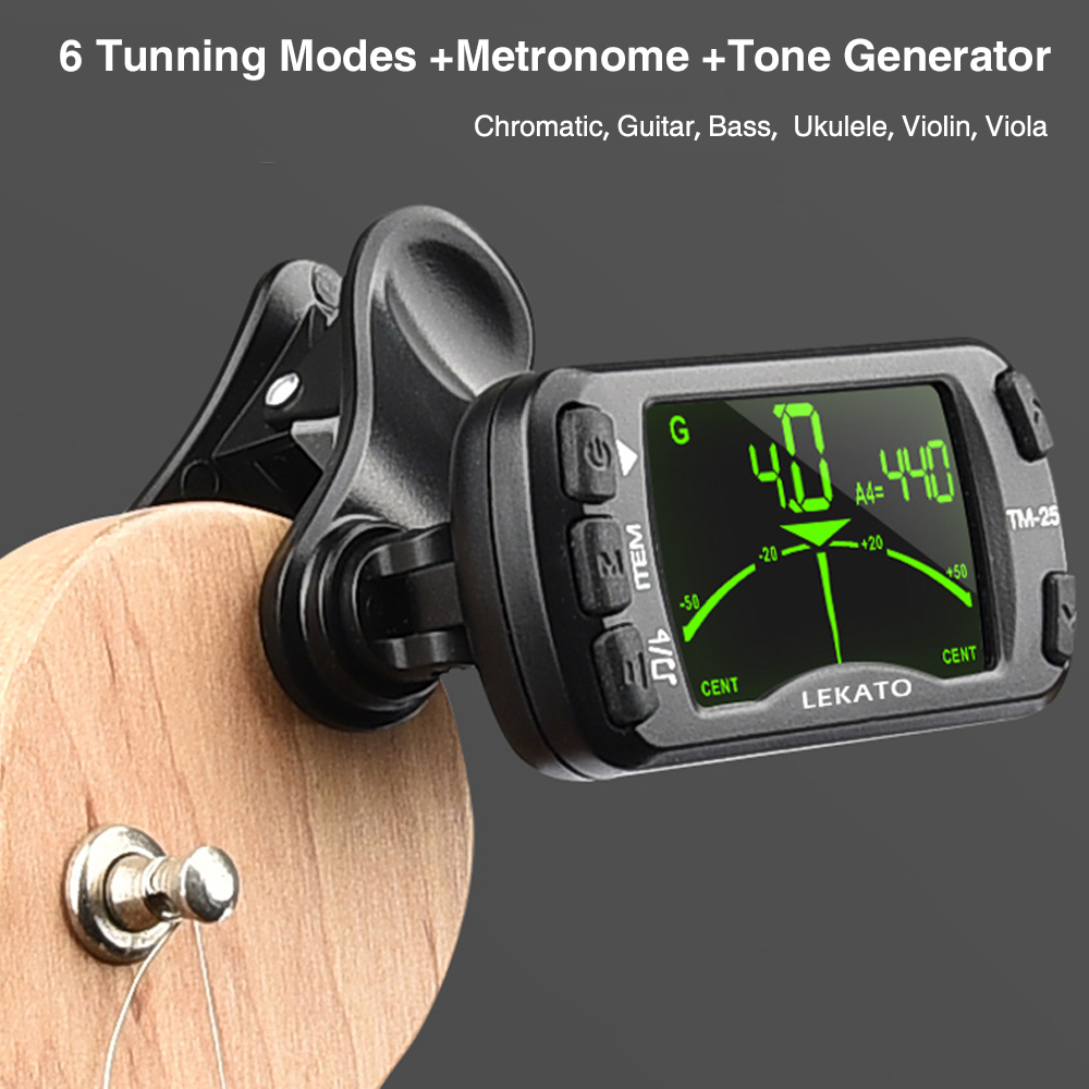 LEKATO Clip On Tuner Guitar Tu - Guitar Tuner Clip ulasan dan harga