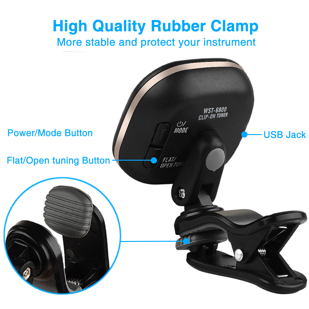 Lekato Guitar Tuner Rechargeab - Guitar Tuner Clip ulasan dan harga